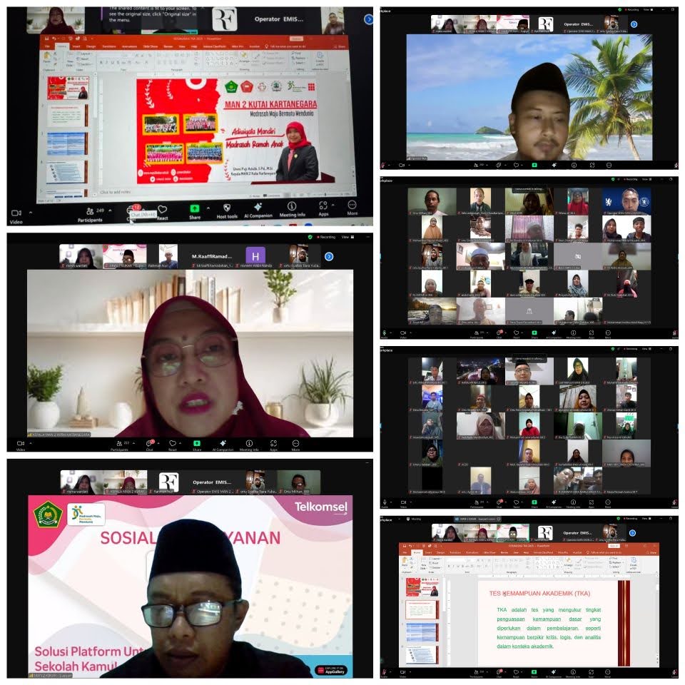 MAN 2 Kukar Melakukan Zoom Meeting Tentang Sosialisasi TKA